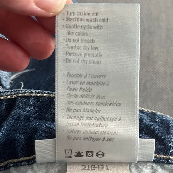 Paige Low Rise Distressed Denim Jimmy Jimmy Skinny Medium Wash Blue Jeans 24 USA - Picture 10 of 12